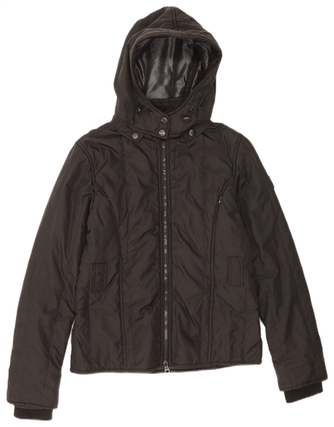 Refrigiwear Veste matelassée à capuche pour femme UK 14 Large Noir Polyamide