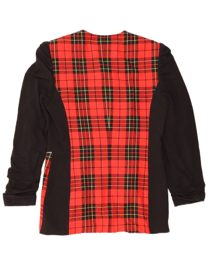 VERSE Womens Blazer Jacket EU 36 Small Red Colourblock Polyester