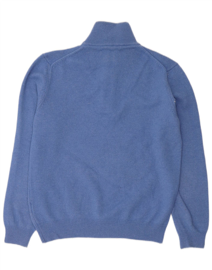 Marlboro Classics Pull Col Zippé Homme Bleu Moyen Laine