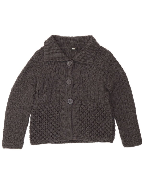Marks & Spencer Pull Cardigan Femme UK 14 Acrylique Gris Moyen
