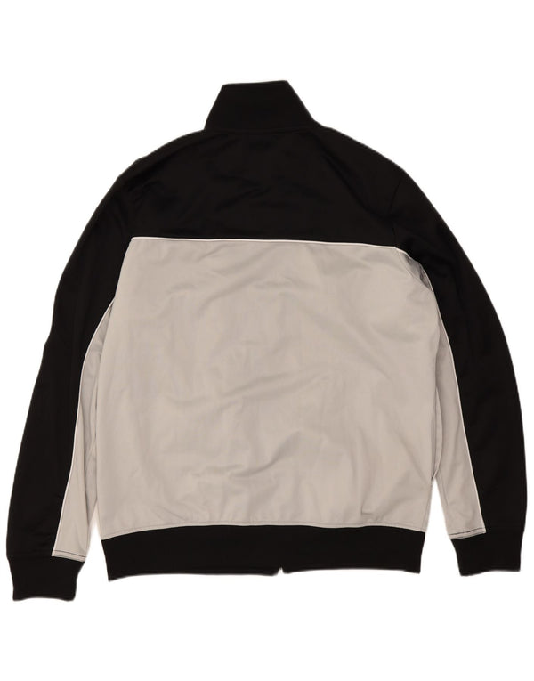 Fila Veste de survêtement pour homme Large Noir Colorblock Polyester