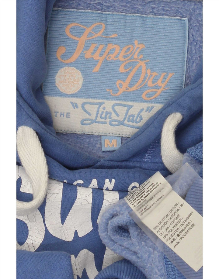 Superdry Pull à Capuche Graphique Homme Bleu Moyen Coton