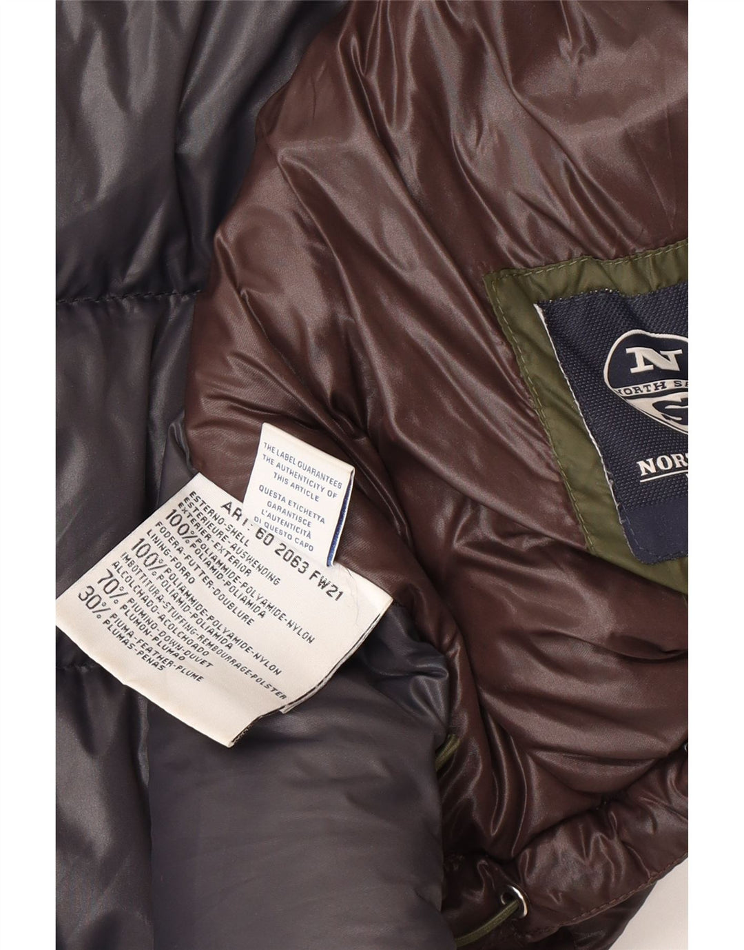 NORTH SAILS Veste matelassée homme UK 38 Marron Moyen Polyamide