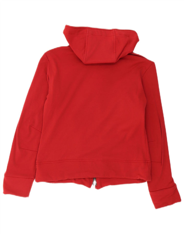 Murphy & Nye Pull à capuche court zippé pour femme UK 14 Rouge moyen