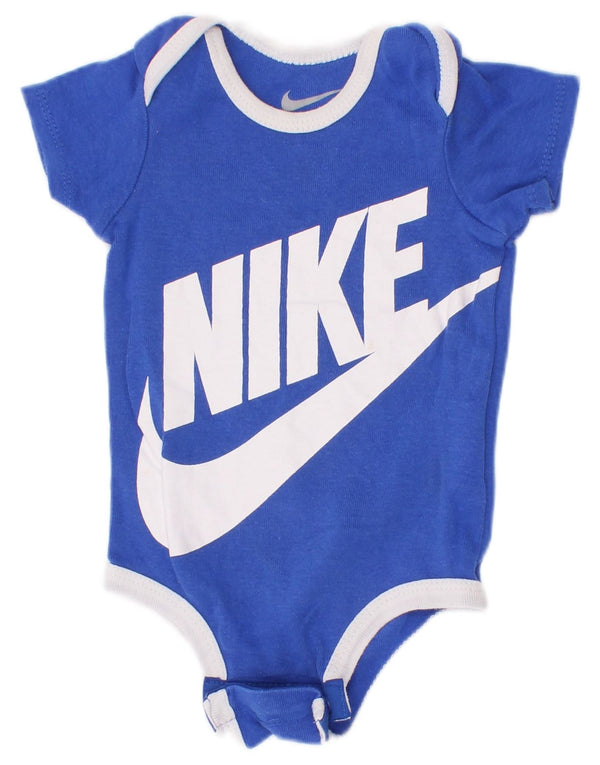 Nike Body graphique pour bébé garçon de 0 à 3 mois en coton color block bleu