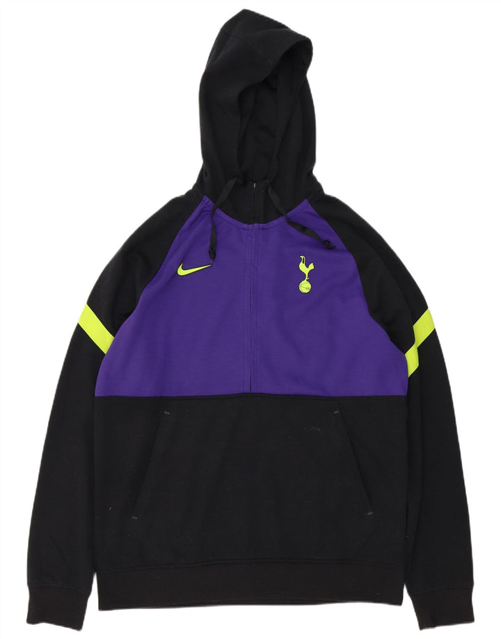 Nike Pull à capuche zippé pour homme en polyester color block Noir Taille L