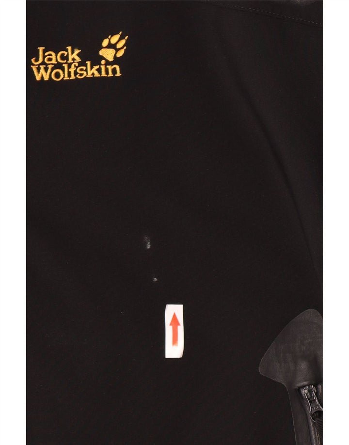 Jack Wolfskin Veste coupe-vent à capuche pour homme UK 40/42 Large Noir Polyester