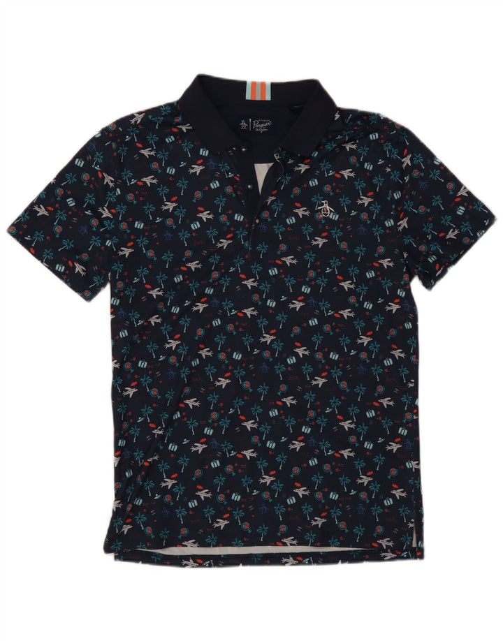 Penguin Polo Graphique Homme Petit Bleu Marine Polyester