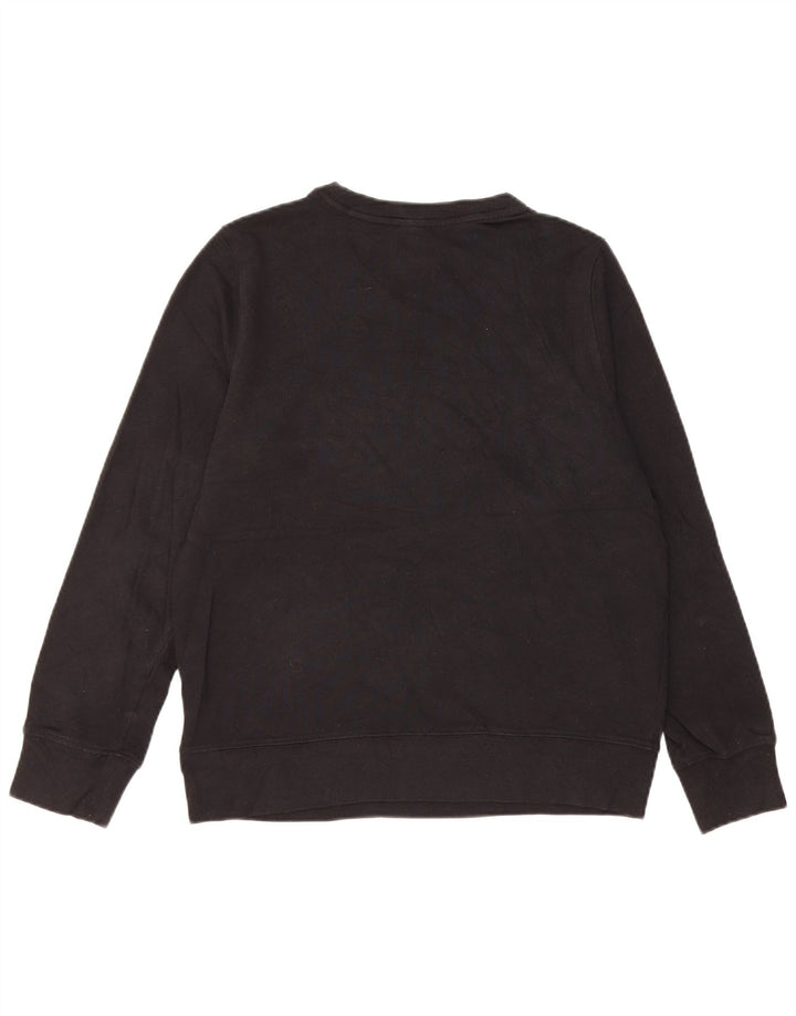 CALVIN KLEIN Sweat-shirt graphique pour femme UK 14 en coton noir moyen