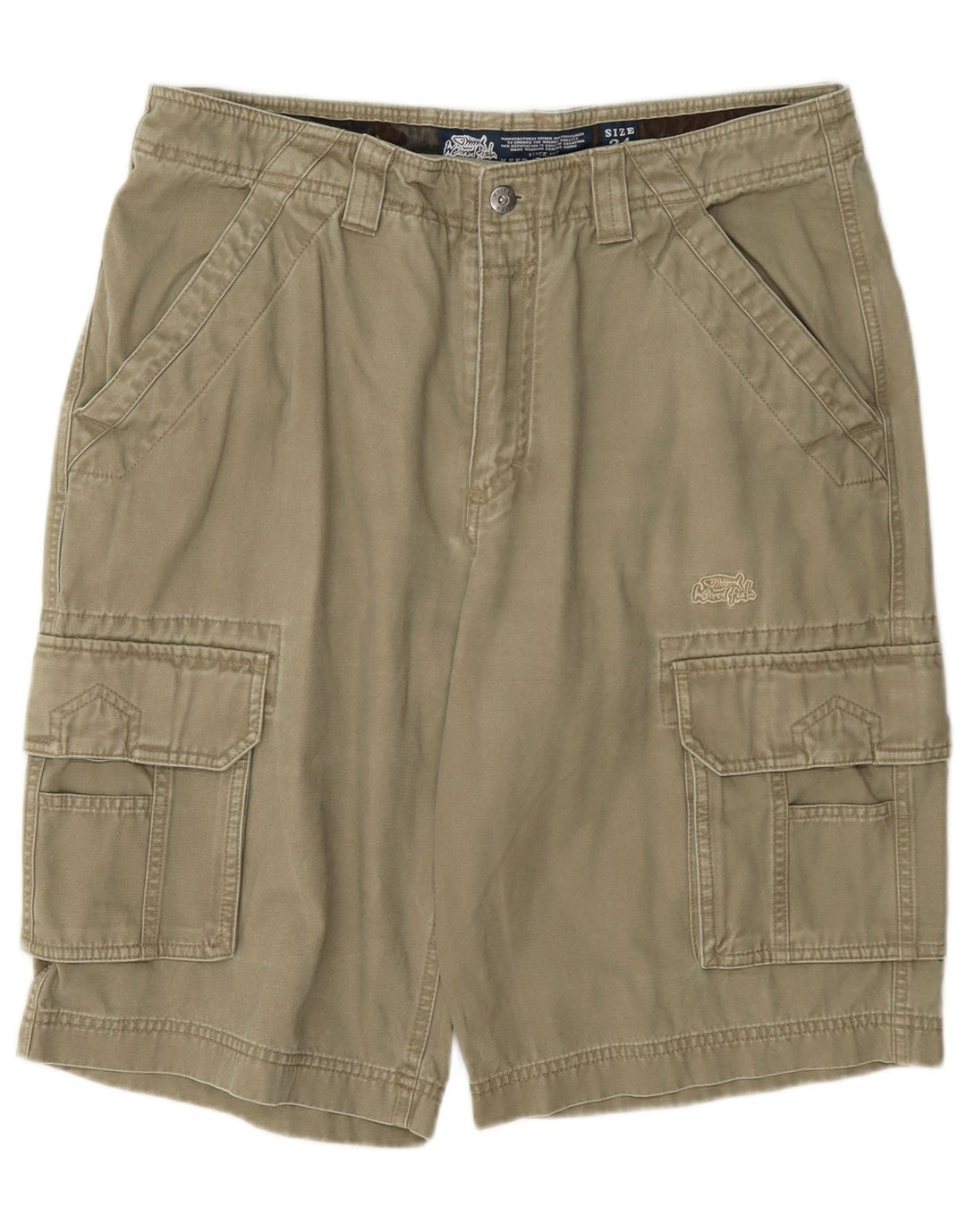 Weird Fish Short cargo pour homme W34 en coton kaki Taille L