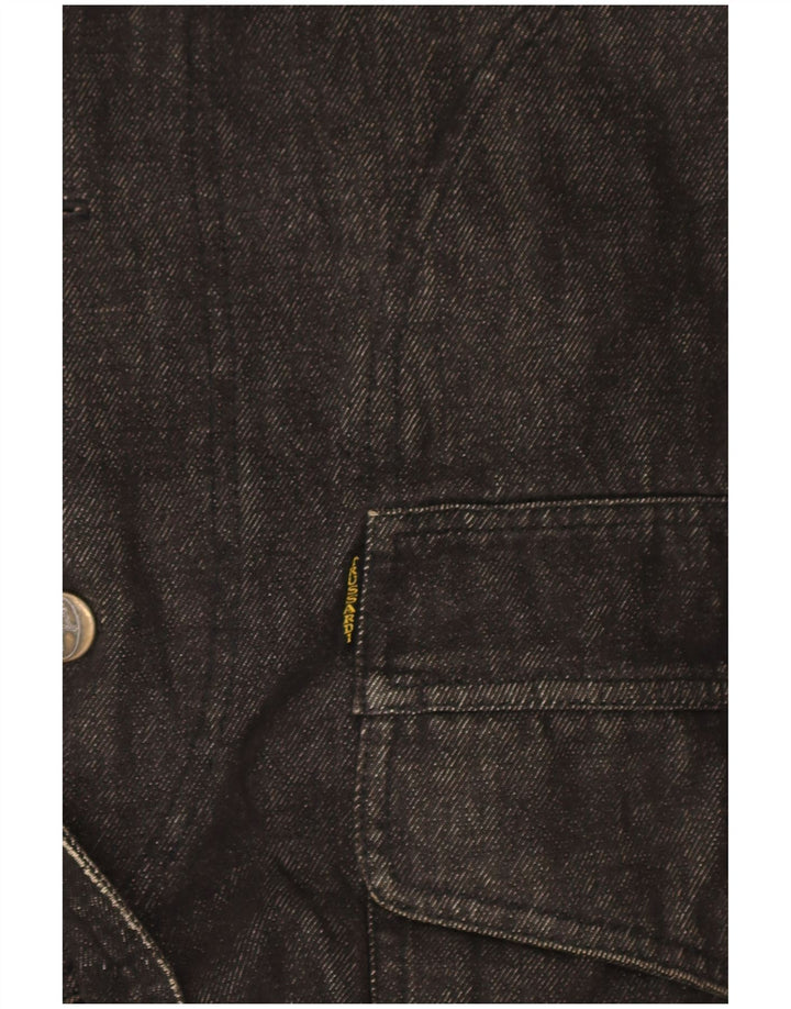 Trussardi Manteau en jean pour homme UK 40 Large Bleu marine en coton