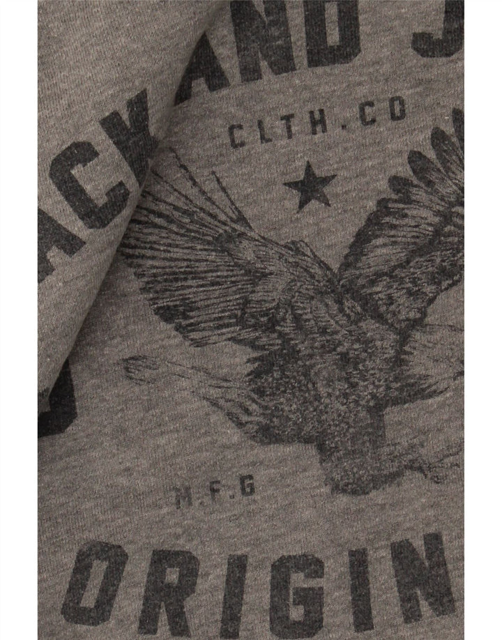 Jack & Jones Sweat-Shirt Graphique Homme Petit Gris Coton