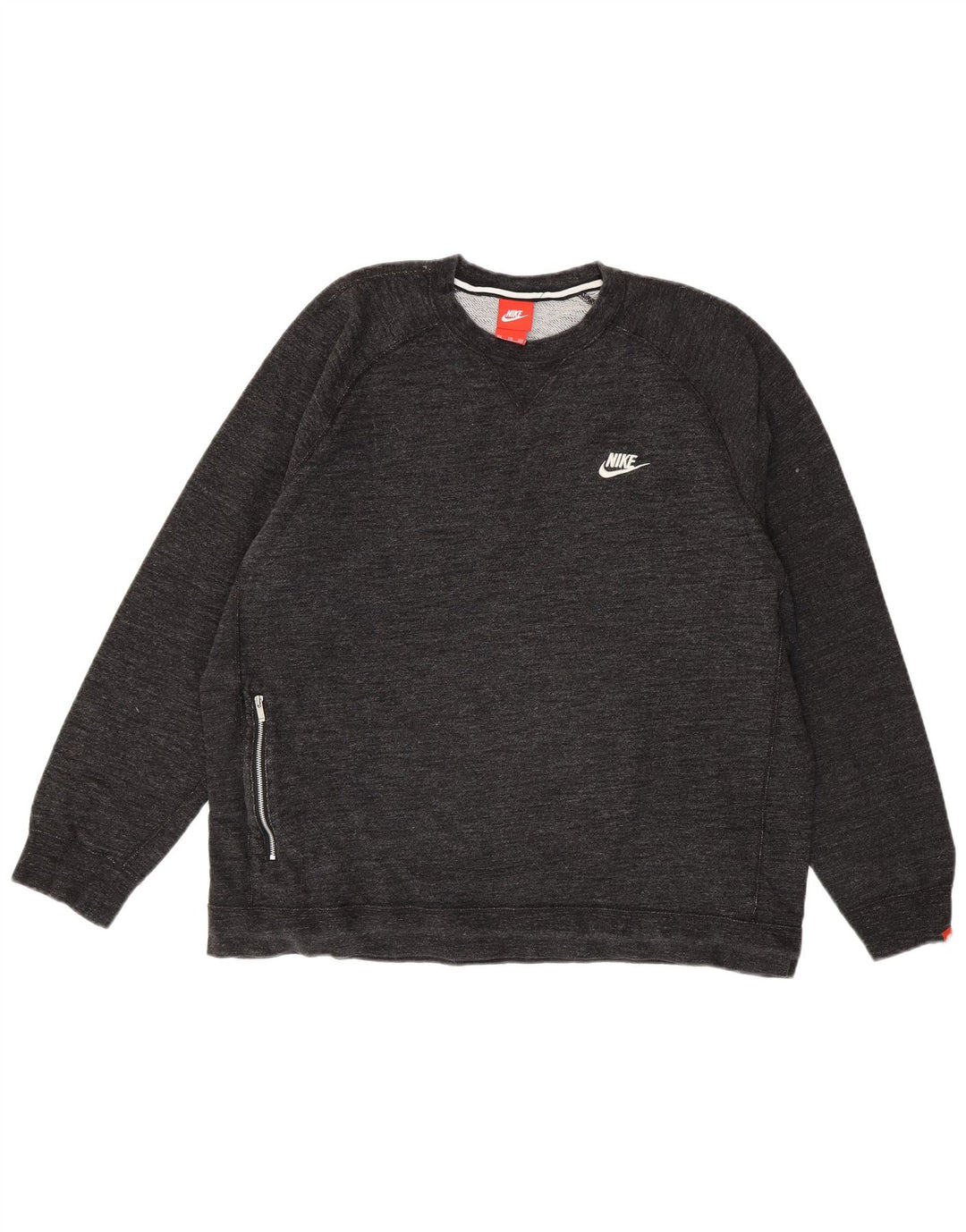 Nike Sweat-shirt pour homme en coton moucheté gris 2XL