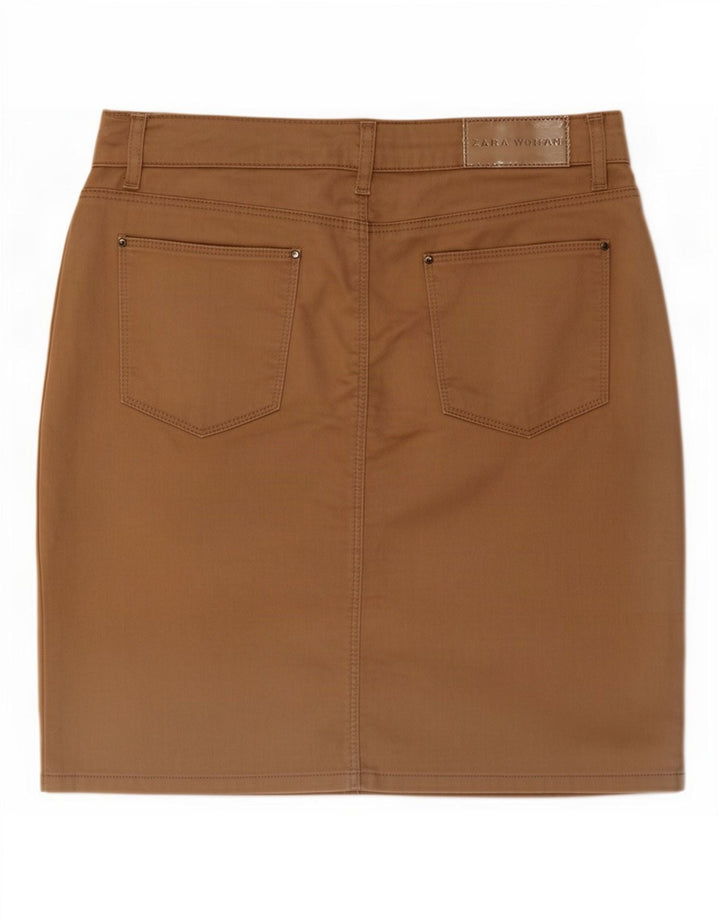 Zara Femme Mini Jupe EU 42 Large W32 Beige