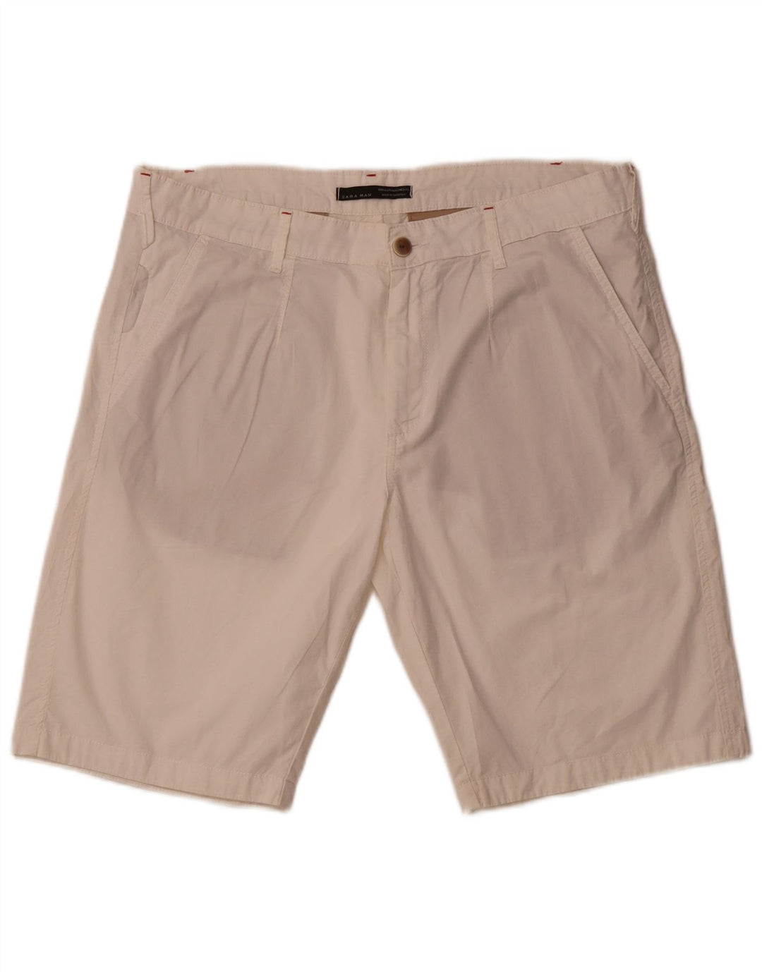 ZARA Short Chino Homme EU 44 Large W34 Blanc