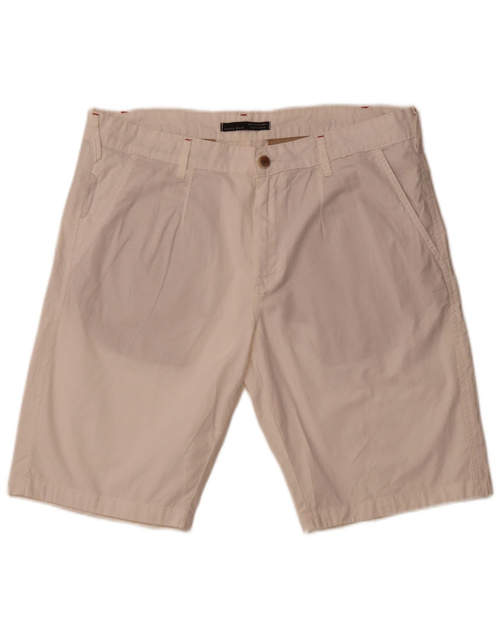 ZARA Short Chino Homme EU 44 Large W34 Blanc