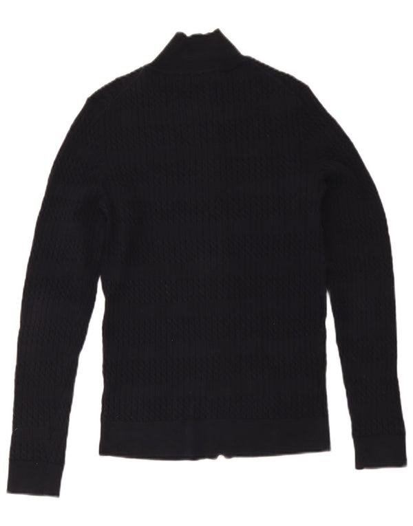 Tommy Hilfiger Pull cardigan entièrement zippé pour femme UK 10 Small Bleu marine