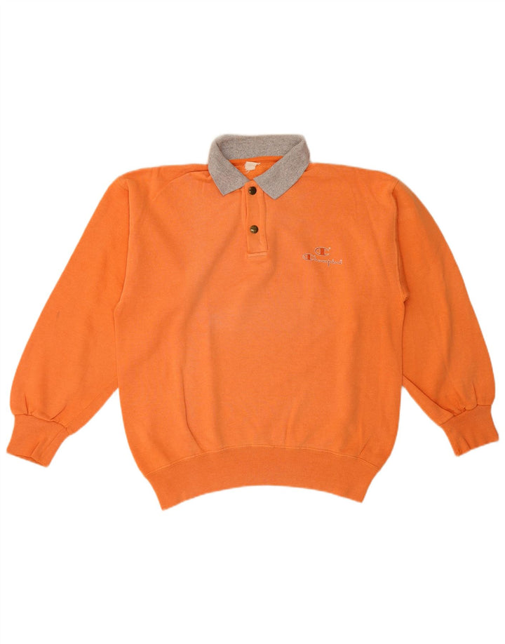 Champion Sweat-Shirt à Col Polo Homme Orange Moyen