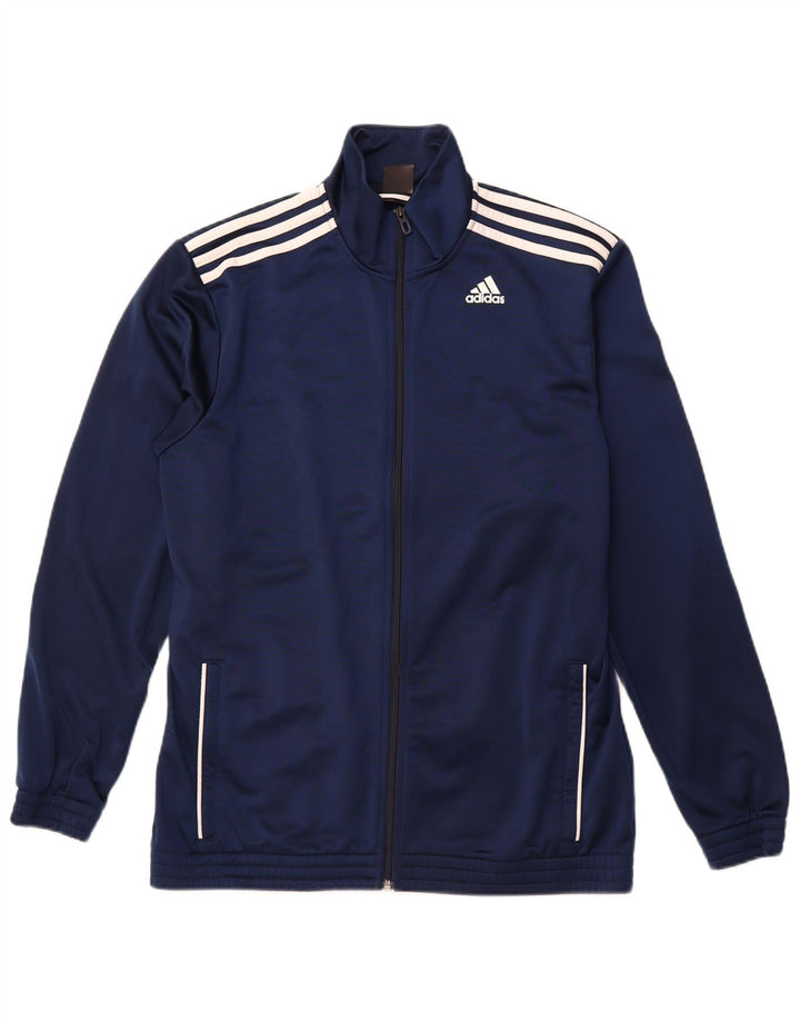 ADIDAS Veste de survêtement pour homme UK 44/46 Large Bleu Marine Polyester