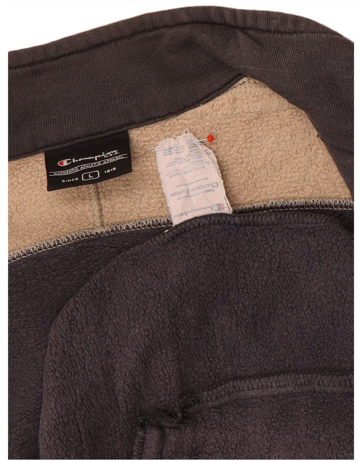 Champion Veste de survêtement pour homme en coton color block Large Marron
