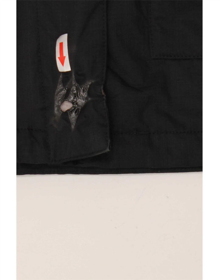 Roxy Veste coupe-vent à capuche coupe slim pour femme UK 14 Noir moyen Polyester