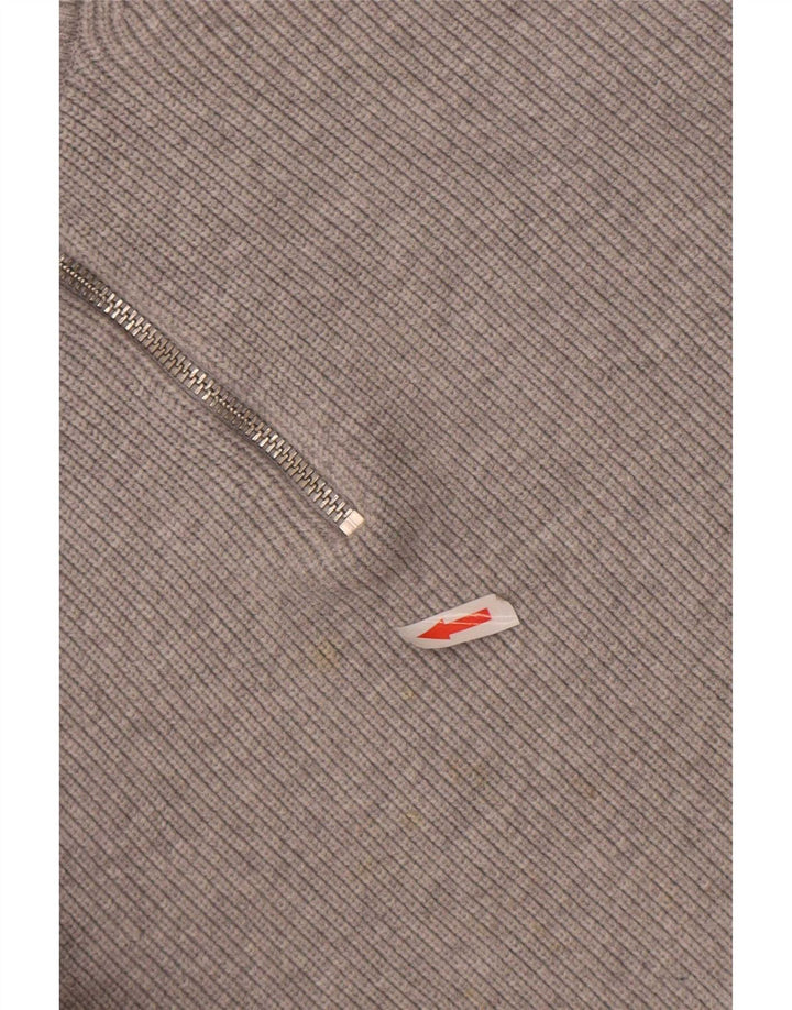 Marks & Spencer Pull à col zippé pour homme Grand gris Polyester