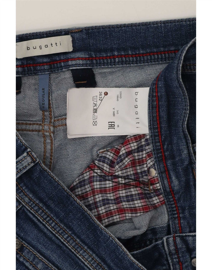 Bugatti Jean Droit Regular Homme W36 L32 Bleu Coton