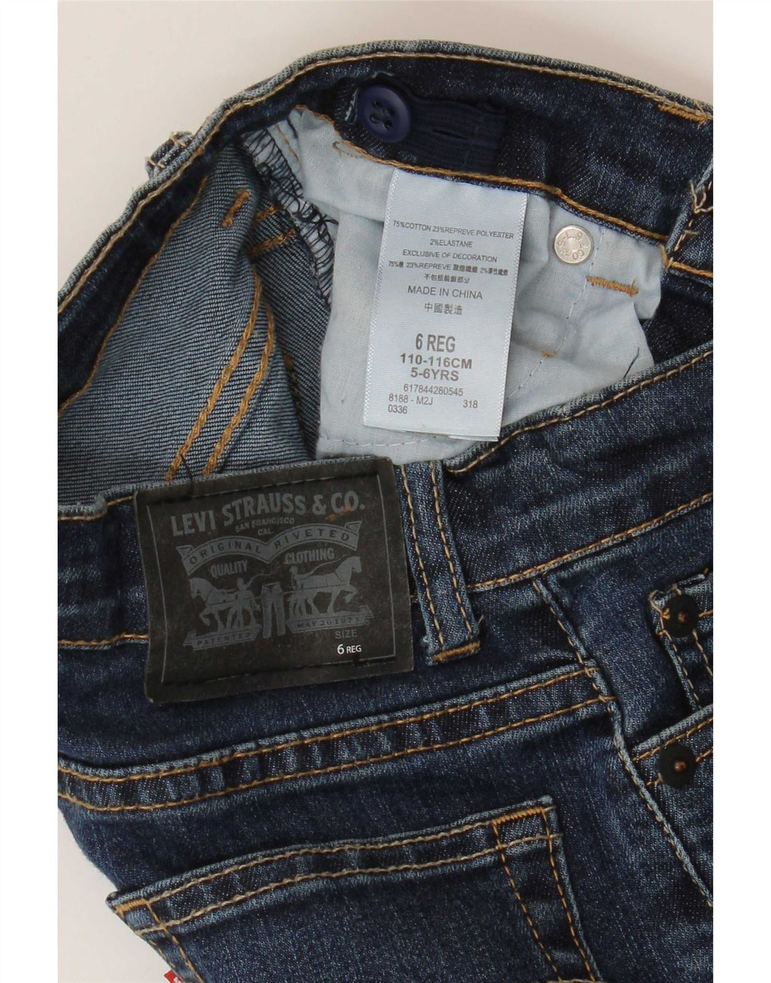 Levi's Garçon 511 Jean Slim 5-6 ans W22 L20 Bleu Coton