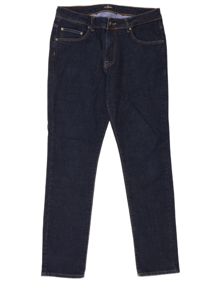 Hackett Jean Slim Homme W34 L31 Bleu Marine Coton