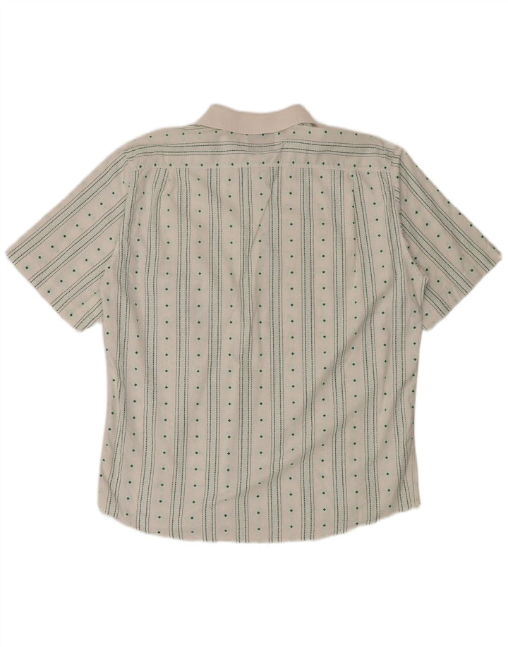 People Chemise pull à manches courtes pour hommes, grandes rayures blanches
