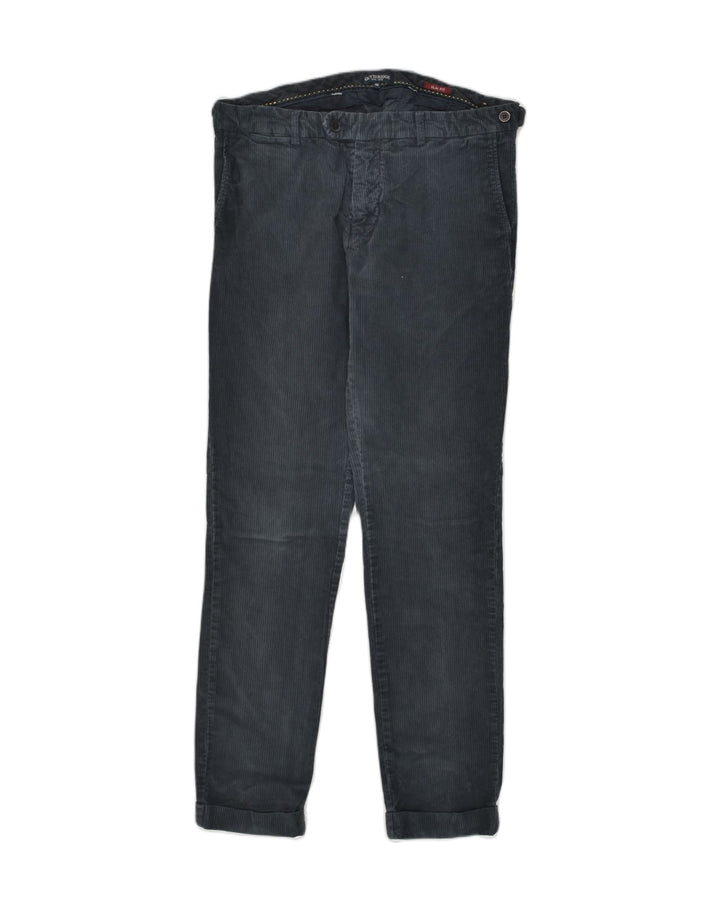 GUTTERIDGE Pantalon en velours côtelé coupe slim pour homme IT 48 Medium W32 L30 Bleu marine