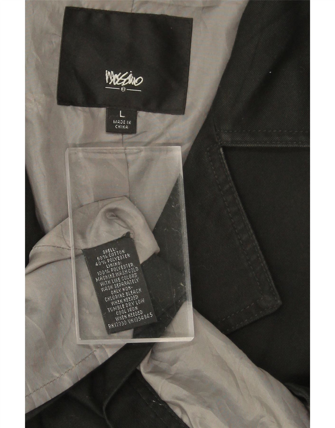 MOSSIMO Womens Overcoat UK 16 Large Black Cotton Vintage Mossimo and Second-Hand Mossimo from Messina Hembry 