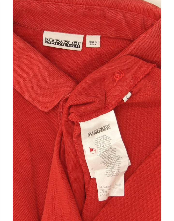 Napapijri Polo Homme Large Rouge Coton
