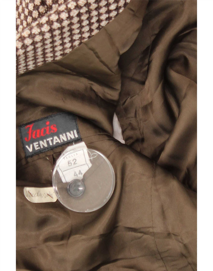 VENTANNI Veste Blazer 3 Boutons Homme IT 52 XL Marron Géométrique