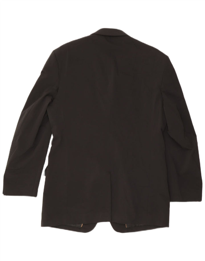 Zara Veste blazer à 3 boutons pour homme EU 52 Large Noir Polyester
