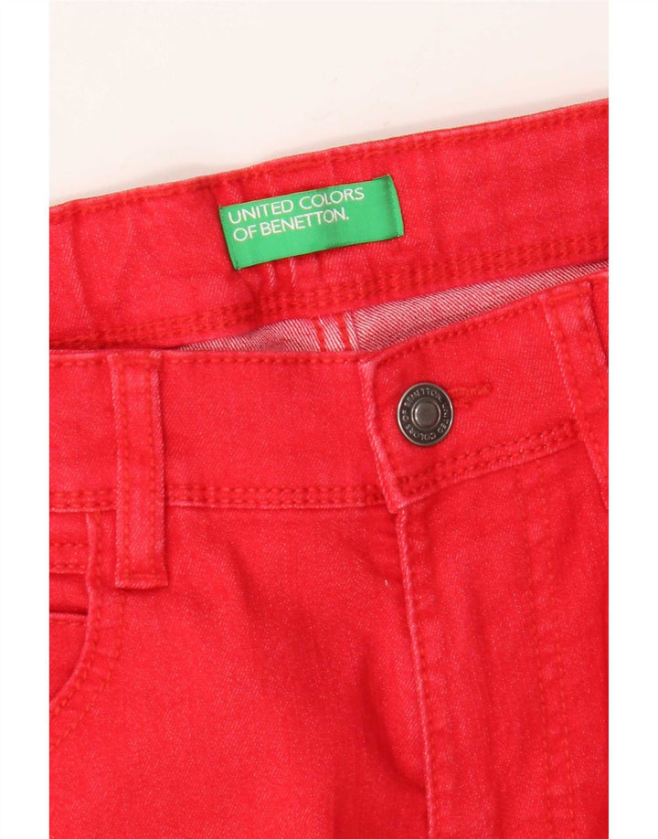 Benetton Short En Jean Garçon 15-16 ans W29 Rouge