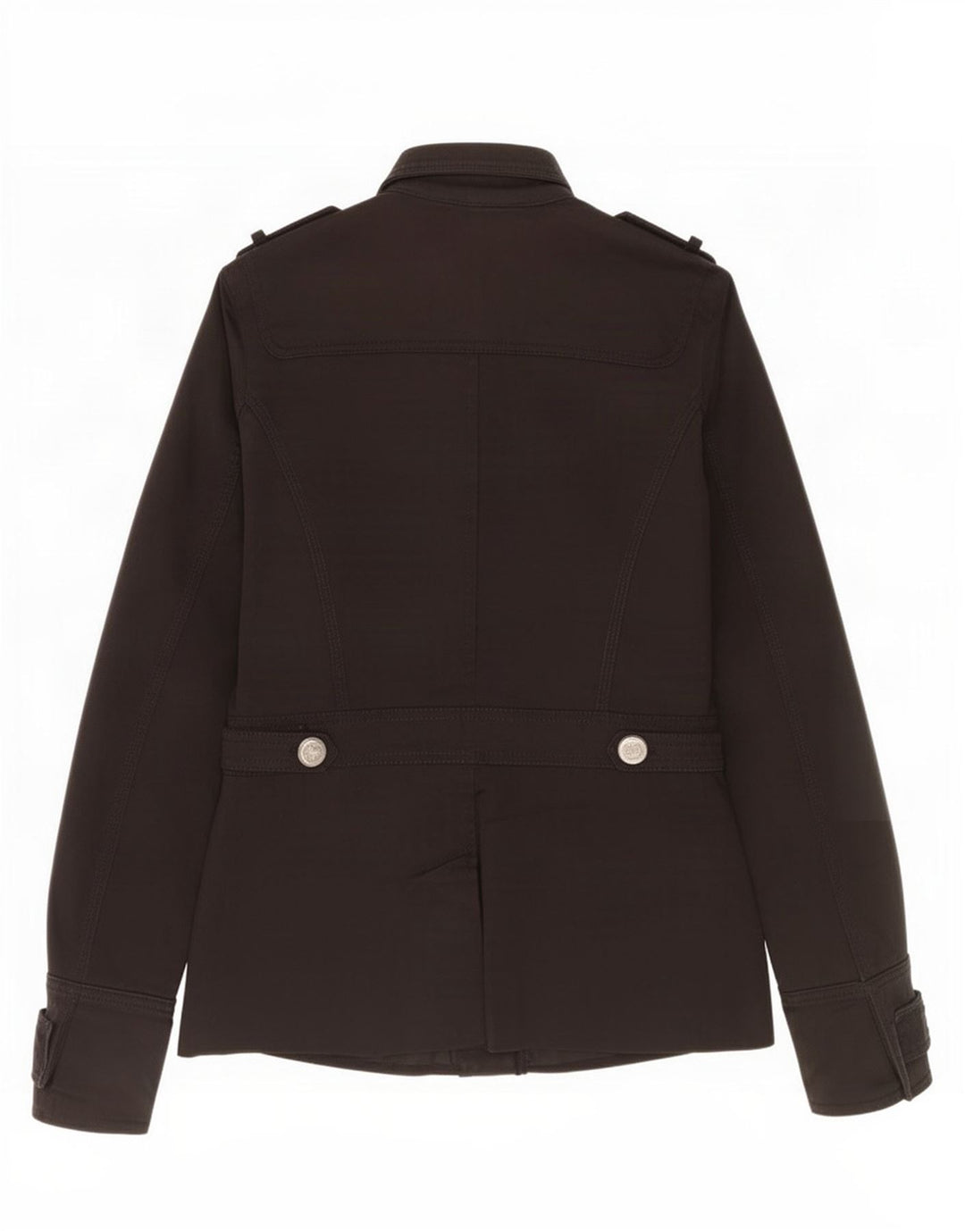 Massimo Dutti Veste militaire pour femme UK 10 Petit coton noir