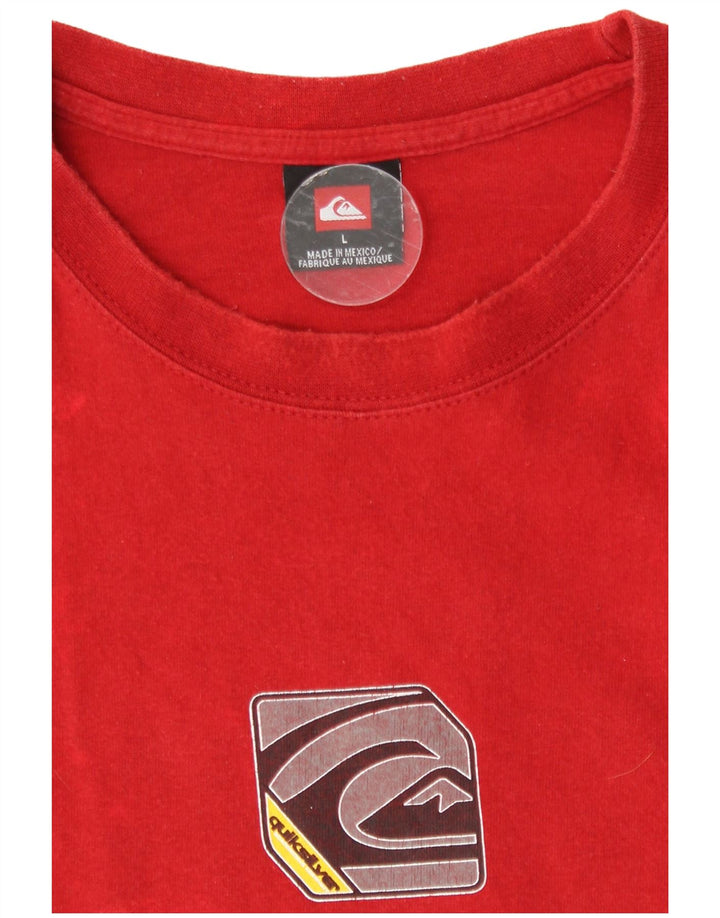 Quiksilver T-Shirt Graphique Homme Grand Rouge Coton