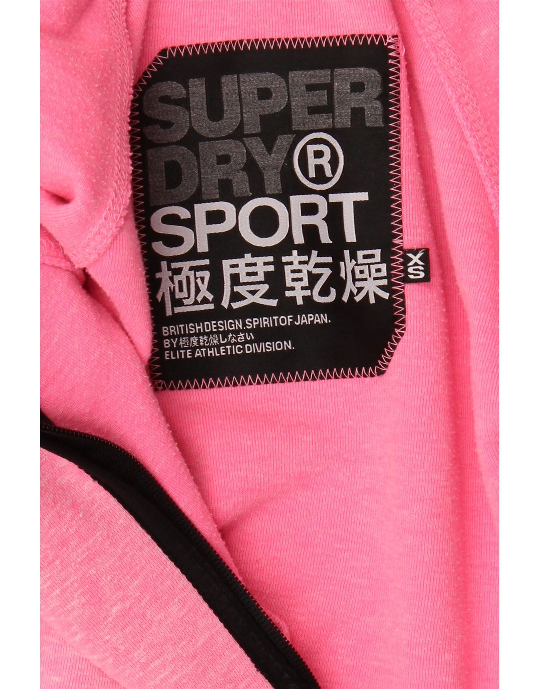 SUPERDRY Pull à capuche zippé coupe ample pour femme UK 6 XS Rose moucheté