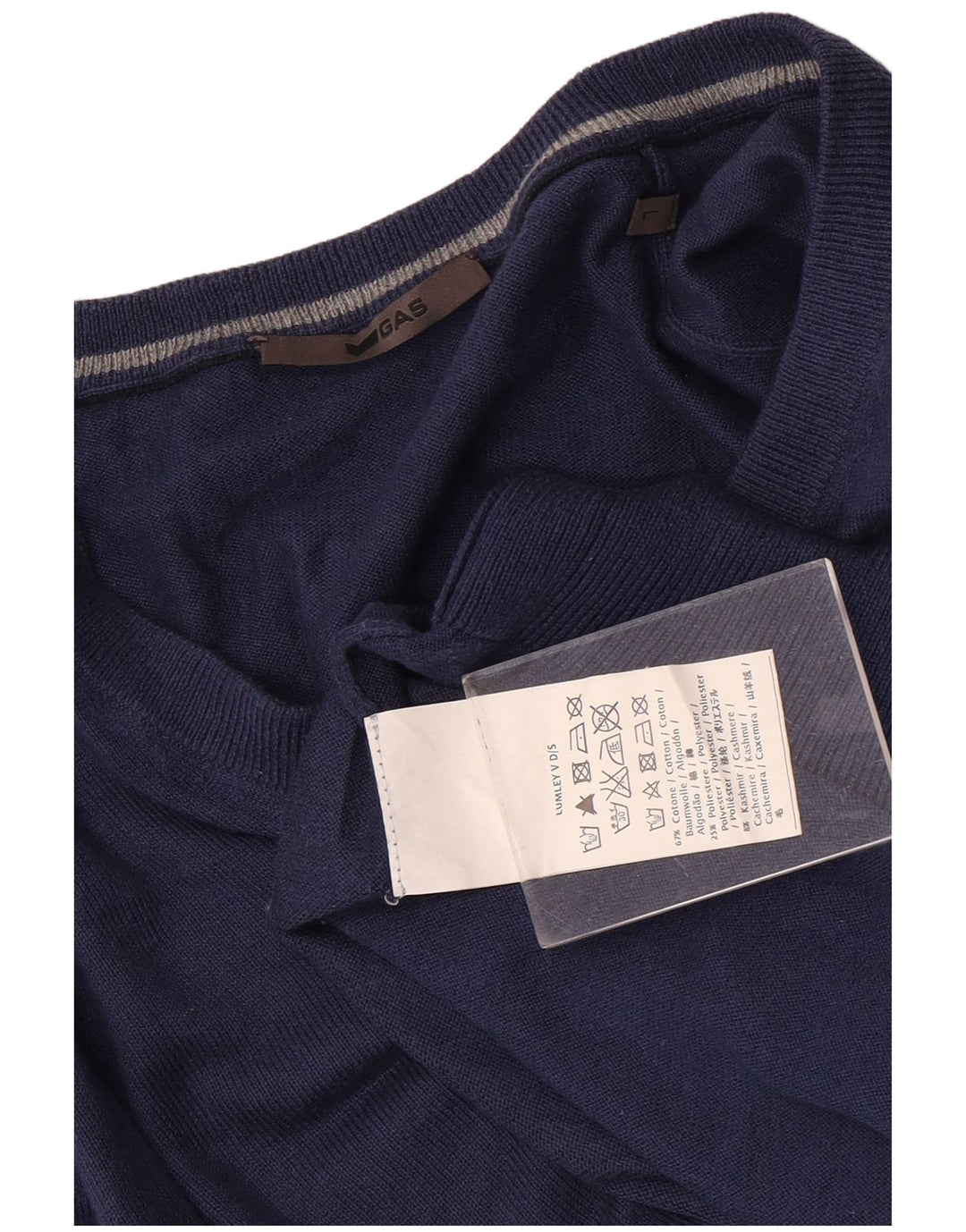 Gas Pull col V pour homme en coton bleu Taille L