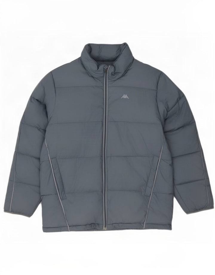 Kappa Veste matelassée pour homme UK 40 Large Bleu Polyamide
