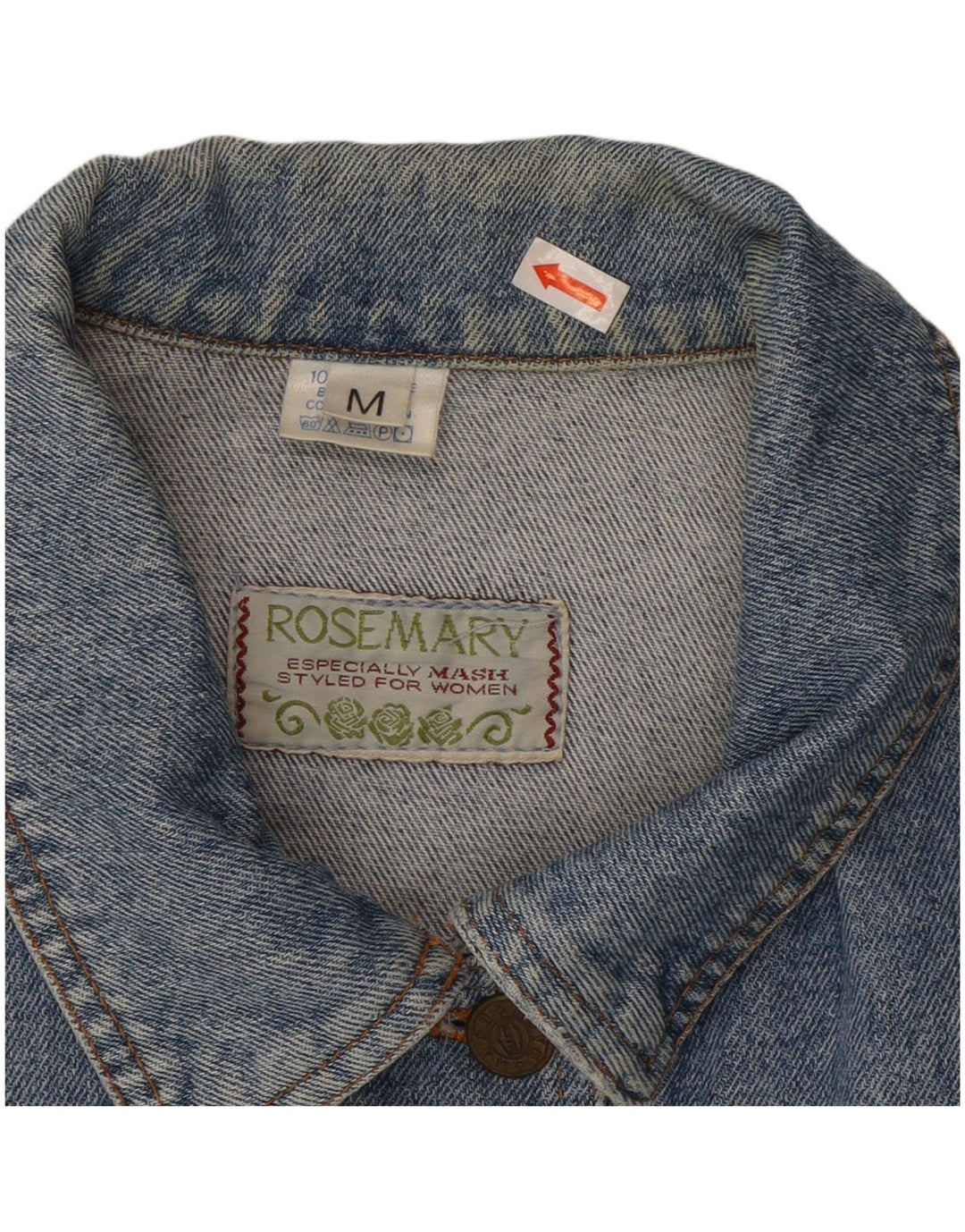 ROSEMARY Veste en jean courte pour femme UK 14 Coton bleu moyen
