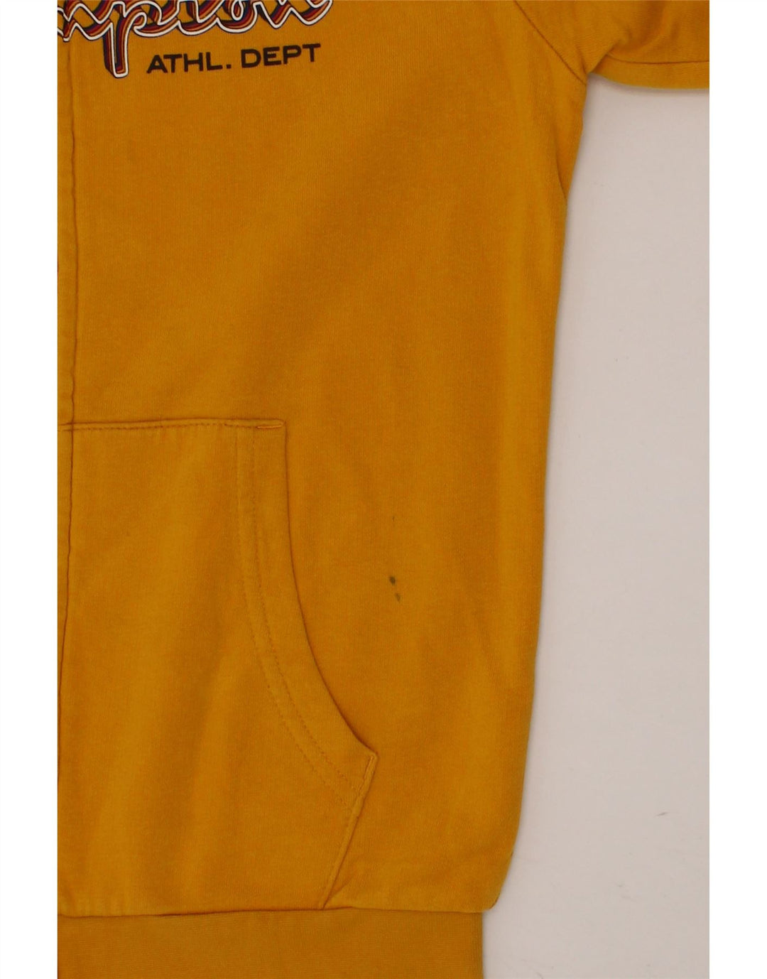 CHAMPION Boys Graphic Tracksuit Top Jacket 9-10 Years Medium Yellow Cotton Vintage Champion and Second-Hand Champion from Messina Hembry 