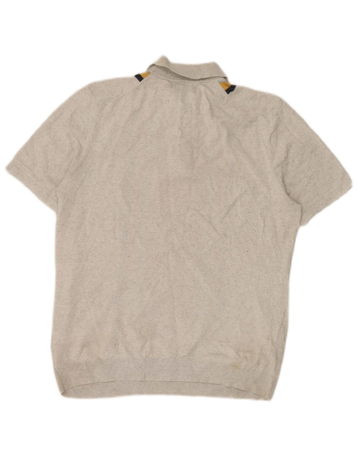Marks & Spencer Polo Homme Grand Gris Rayé Coton