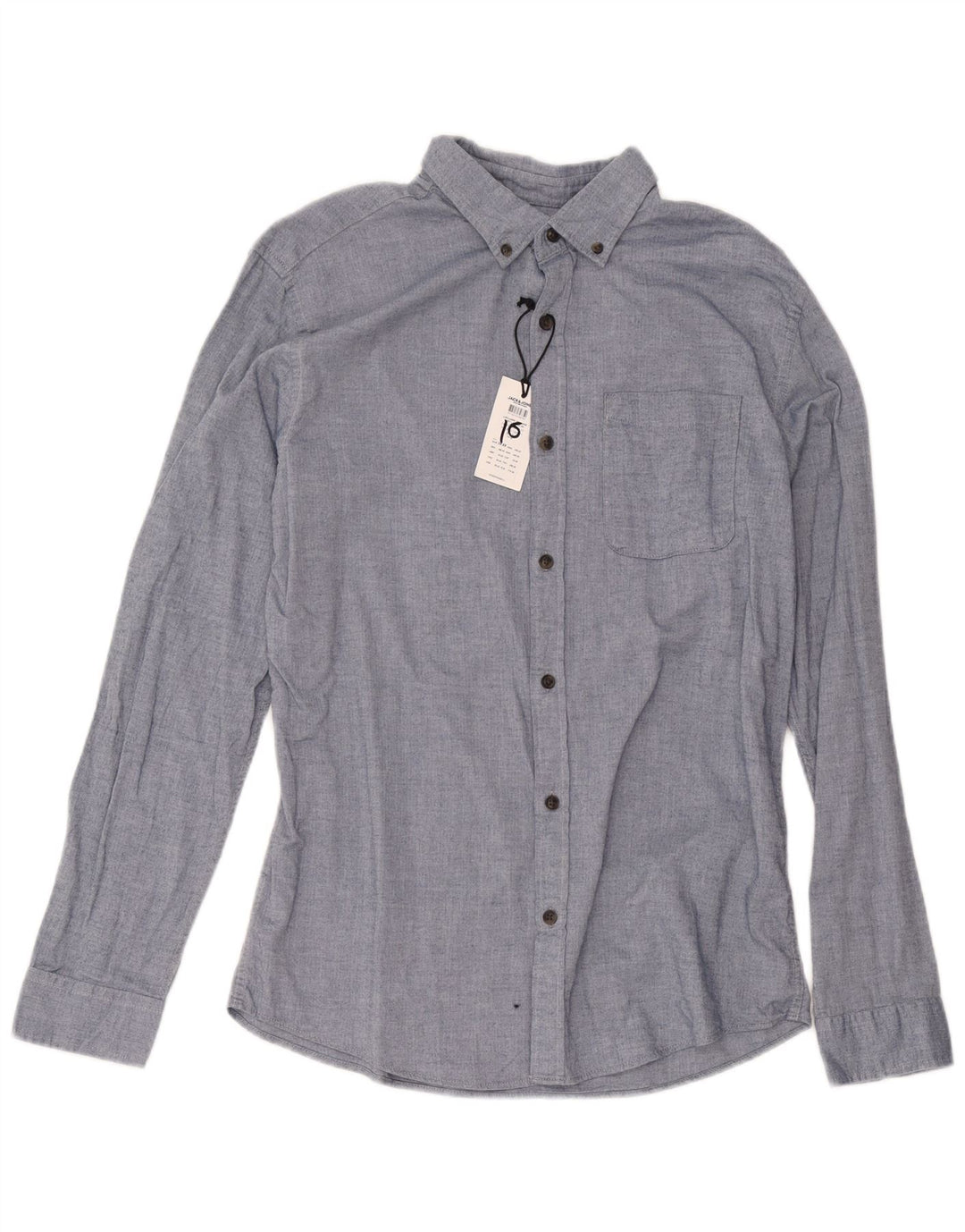 Jack & Jones Chemise en flanelle pour homme en coton à chevrons bleu grand