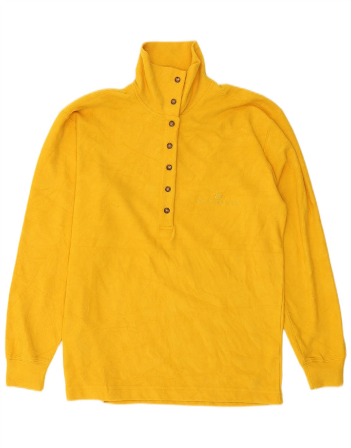 Belfe & Belfe Pull polaire surdimensionné à col boutonné pour femme UK 10 Petit Jaune