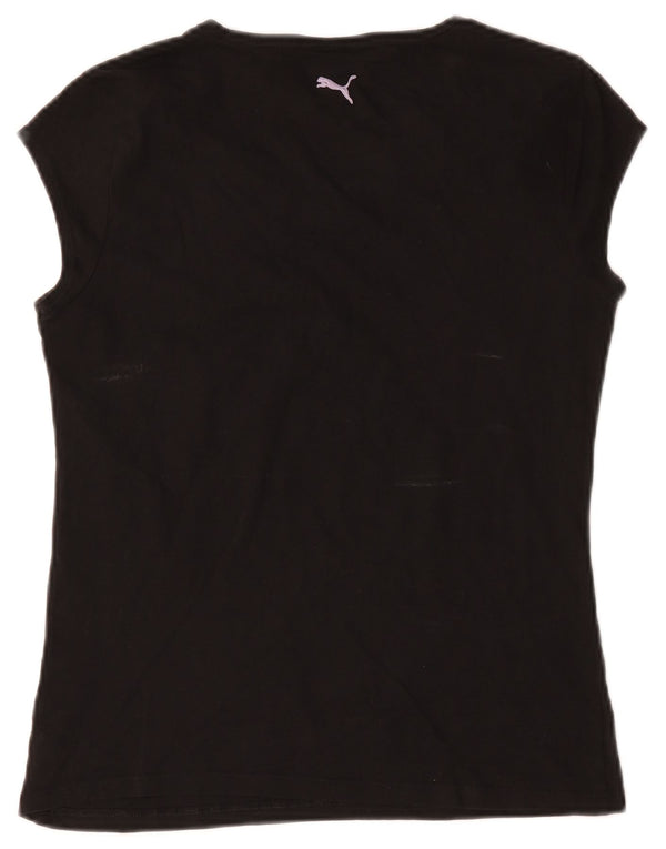 Puma T-shirt graphique pour femme UK 14 Large Noir