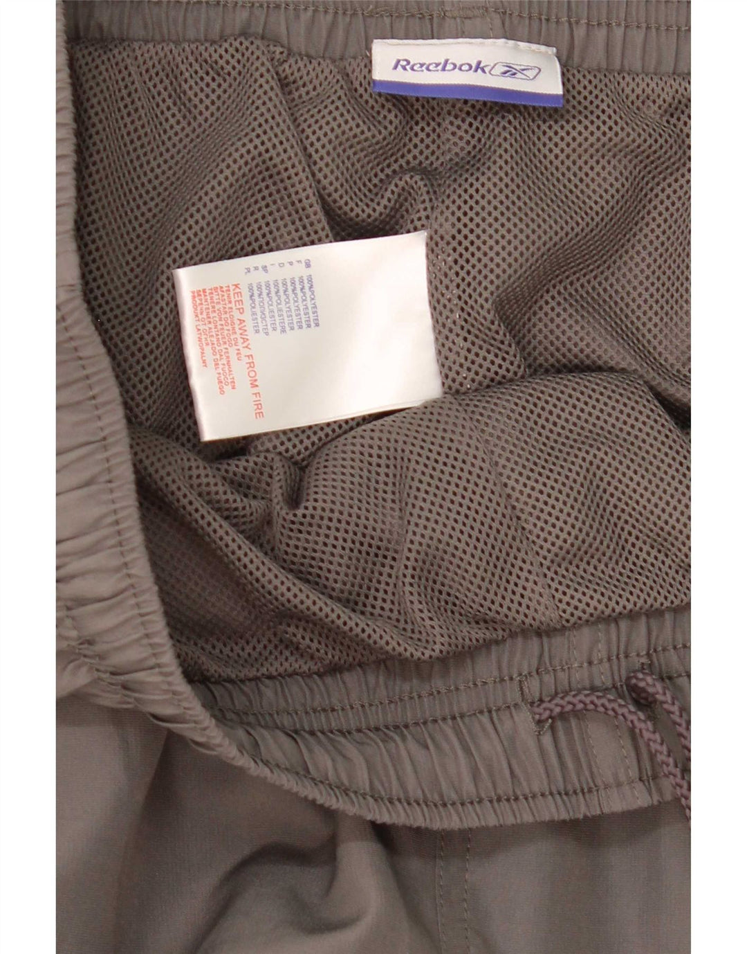 Reebok Pantalon de Survêtement Capri Homme Gris Moyen Polyester