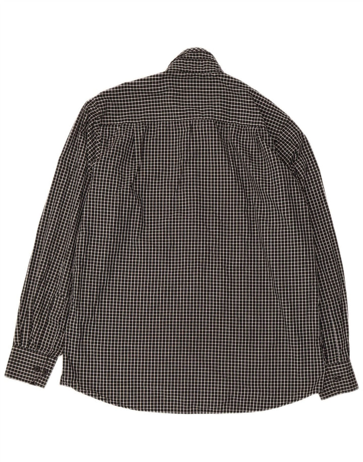 Pierre Cardin Chemise coupe classique pour homme à carreaux noirs