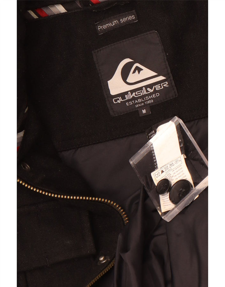 Quiksilver Veste utilitaire pour homme UK 38 Laine noire moyenne